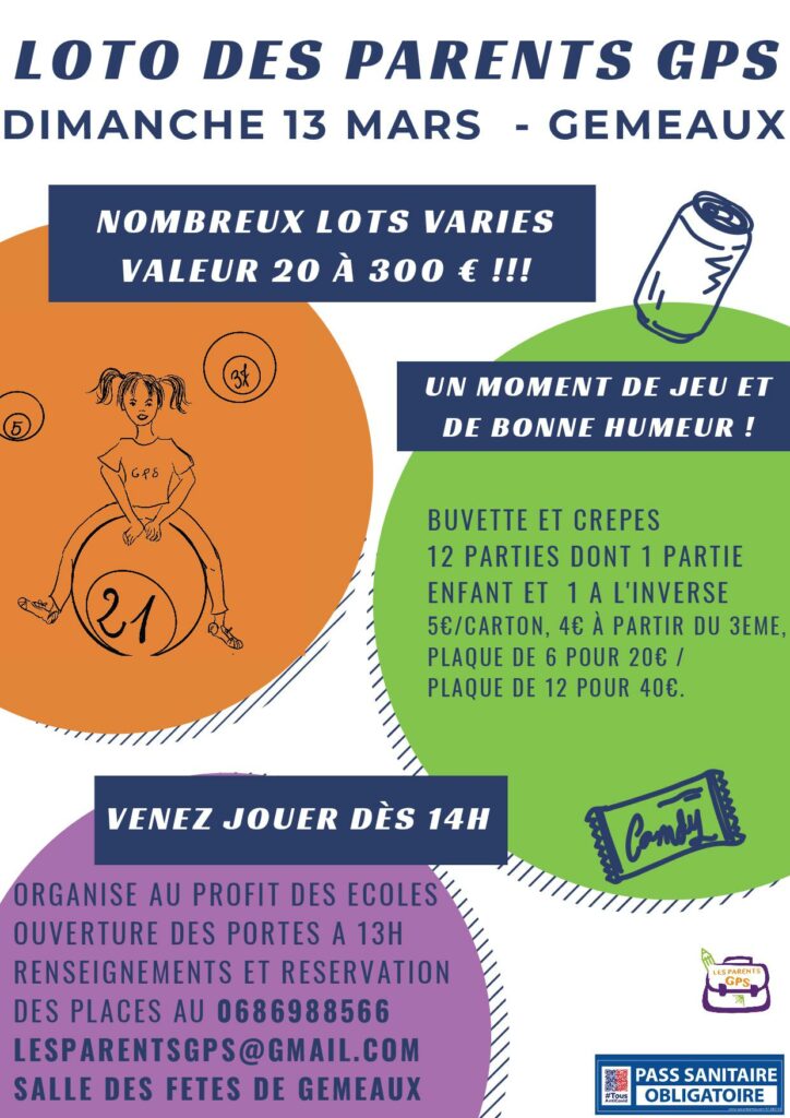 Loto Gemeau - 13 mars 2022 Parents GPS