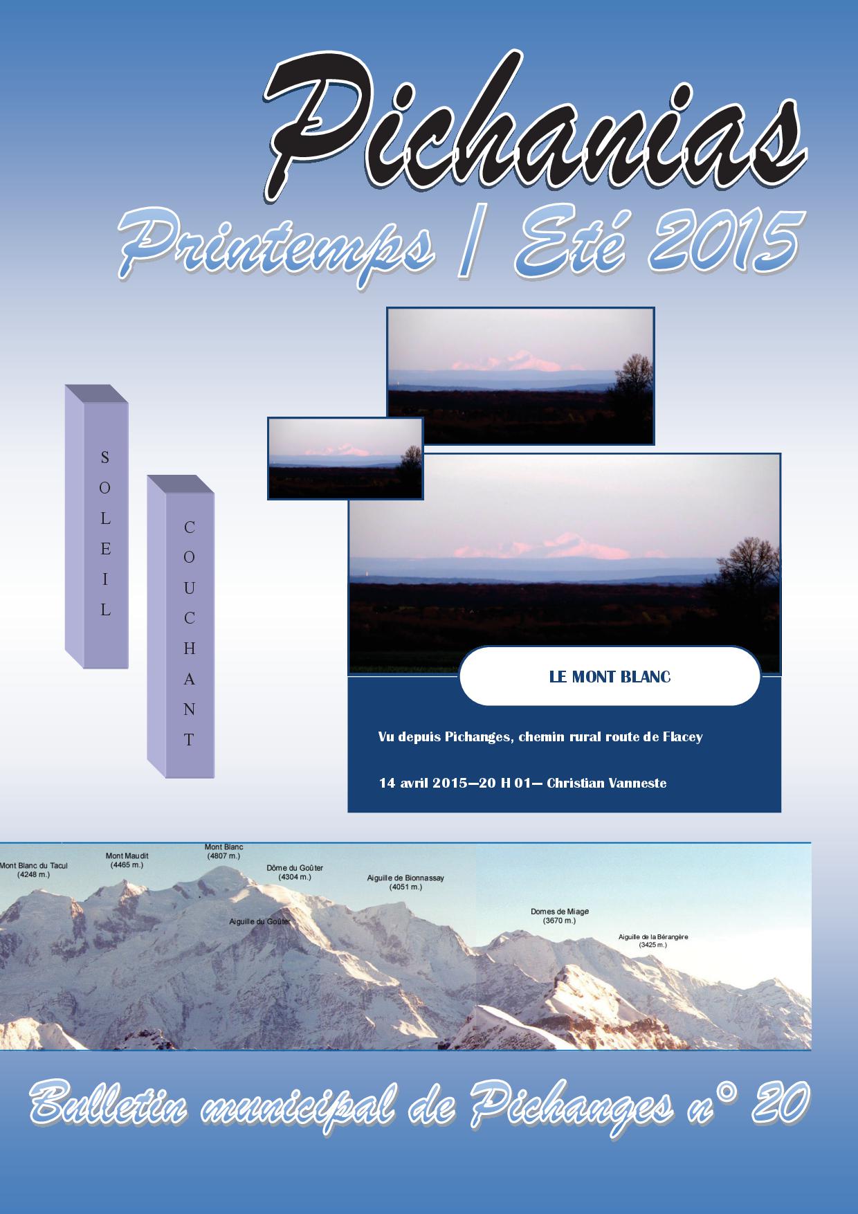 Pichanias n°20 Printemps/Eté – 2015